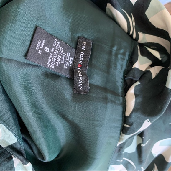 NEW YORK & COMPANY 100 % silk dress - Picture 7 of 8
